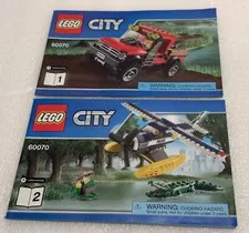 Lego City Police Water Plane chase 60070 Replacement Instruction Manuals Only