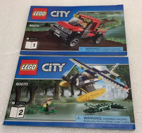 Lego City Police Water Plane chase 60070 Replacement Instruction Manuals Only