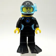 LEGO CITY Part cty0959 - Scuba diver, female w/ yellow tank, helmet+mask