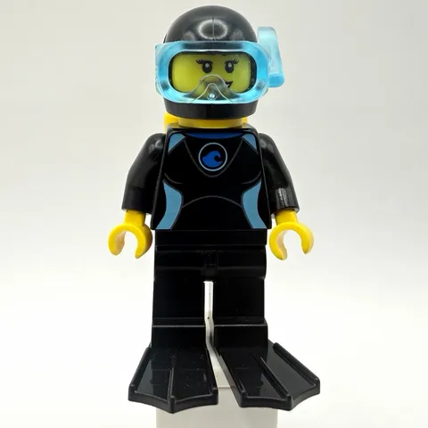 LEGO CITY Part cty0959 - Scuba diver, female w/ yellow tank, helmet+mask