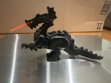 LEGO Castle Classic Black Dragon orange wings Vintage (authentic, not replica)