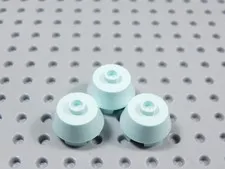 LEGO Lot of 3 Aqua 2x2 Round Dome Bricks w/ Stud BM