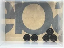 LEGO Parts - Black Plate, Round 1 x 1 - No 4073 - QTY 5