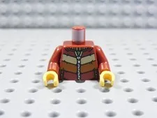 LEGO Dark Red Printed Coat Jacket Torso Minifig Zipper BL