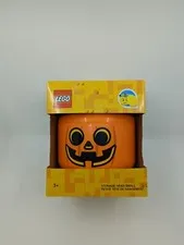 Lego Storage Head Pumpkin Skull Small New in-box Halloween Jack-o-lantern