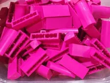 Lego 6191 Magenta Qty 108 NEW Slope, Curved 1 x 4 x 1 1/3