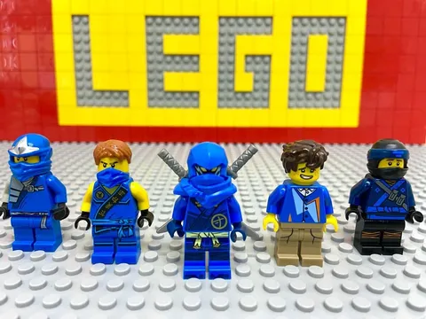 LEGO Ninjago Jay Mini Figures 5 Set Early Dragon Rising Ninja Samurai Figurines