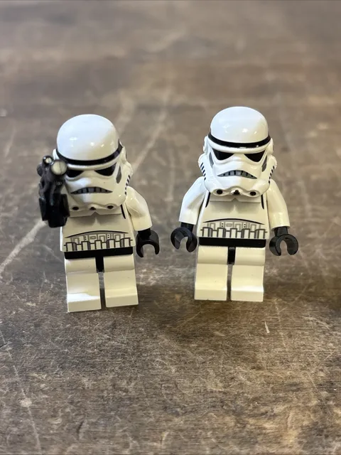 LEGO Star Wars Stormtrooper Minifigure Plastic Collectible Toy Lot of 2