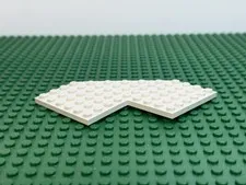 LEGO White Wedge Plate 10x10 w/4x4 Cutout Cut Corner 6990 1490 6953 6958 #2401