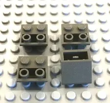 LEGO 4 Part 3660 Dark Gray Slope, Inverted 45 2 x 2