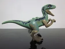 Lego Jurassic World Blue Dinosaur Raptor Velociraptor Sand Green Raptor