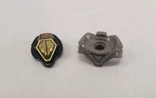 LEGO Minifigure Helmet Shoulder UFO Zotaxian Alien Gray Overlord Alpha Draconis