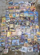 Vintage LEGO Instruction Manuals Lot Classic Space Castle System Town Bulk Guide