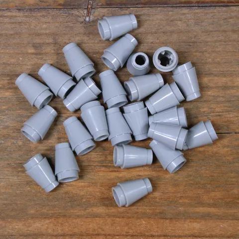 LEGO 59900 Light Bluish Gray Cone 1x1 with Top Groove 4589b Qty 25