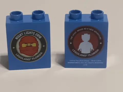 2016 LEGO Legoland Florida Night Lights & Movie 4D Blue Duplo Piece