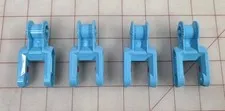 (4) Lego DUPLO Digger Bucket Arm Medium Azure Blue Double Excavator Part  65082