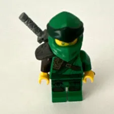 LEGO NINJAGO Lloyd Green Ninja Minifigure Armed w/ Sword + Back Scabbard