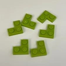 Lego 2420 Lime Green Replacement Parts Pieces Lot of 6