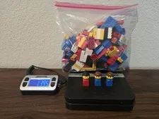 Vintage 1980s LEGO Mixed Lot Building Blocks Figures Wheels Bricks 1.4 Lbs