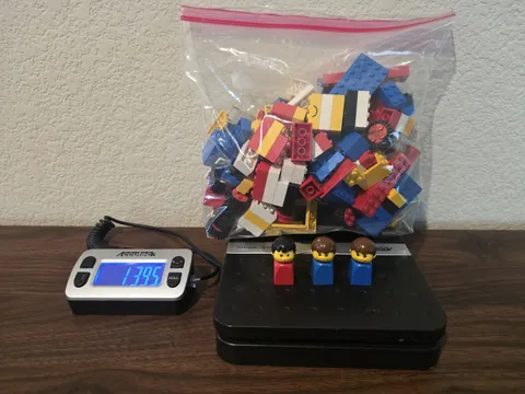 Vintage 1980s LEGO Mixed Lot Building Blocks Figures Wheels Bricks 1.4 Lbs