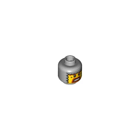 LEGO Minifigure, Head Balaclava with Silver Chain Mail, Yellow Face, inv.657