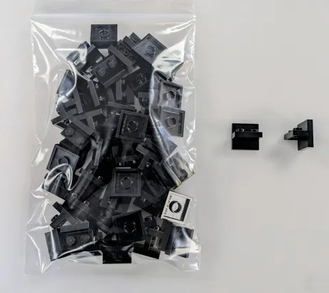 Lego 50 New Black Bracket 2 x 2 - 1 x 2 Centered Pieces Parts 41682