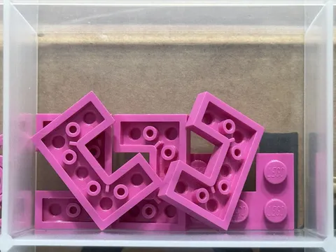 LEGO Parts - Dark Pink Plate 2 x 3 with 1 x 1 Cutout - No 73831 - QTY 5