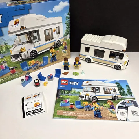 LEGO City 60283 Holiday Camper Van w/Manuals Box Complete Set Used