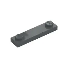 LEGO 50x Dark Bluish Gray Plate, Modified 1 x 4, 2 Studs without Groove inv.591