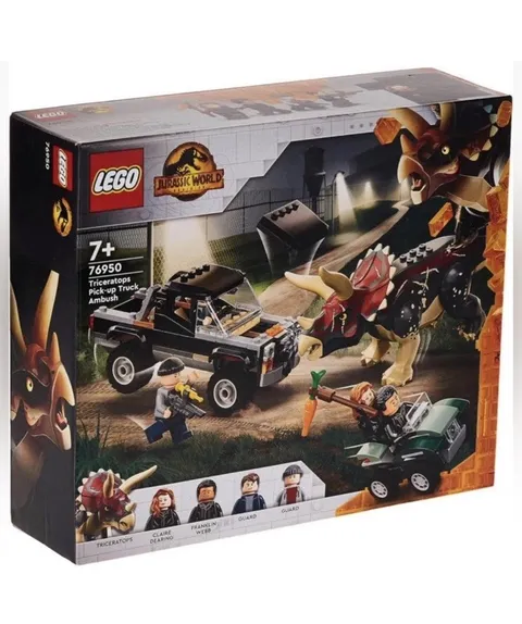 LEGO Jurassic World Triceratops Pickup Truck Ambush 76950 210 pcs Retired NEW