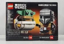 LEGO BrickHeadz Star Wars The Mandalorian & The Child (75317) New — Shelf Wear