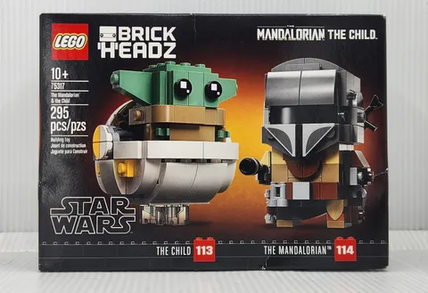 LEGO BrickHeadz Star Wars The Mandalorian & The Child (75317) New — Shelf Wear