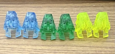 LEGO Bionicle Brain stalk Lot of 6 Trans-Light Blue/Green/Neon Green