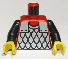 LEGO® Part 973p41c01 - Torso Castle Silver Scale Mail Armor Pattern