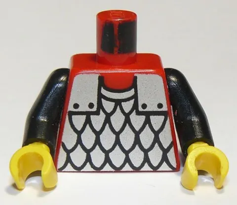 LEGO® Part 973p41c01 - Torso Castle Silver Scale Mail Armor Pattern