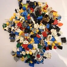 Old LEGO Minifigure Parts Bulk Lot Mixed Pieces Heads Torsos Legs Accessories