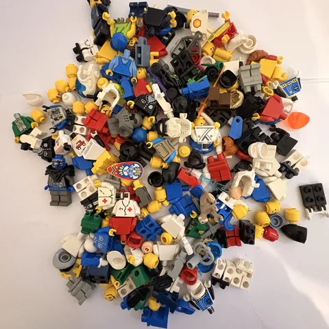 Old LEGO Minifigure Parts Bulk Lot Mixed Pieces Heads Torsos Legs Accessories