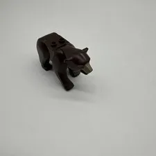 LEGO Minifig Animal, Bear with Dark Tan Muzzle Pattern in Dark Brown