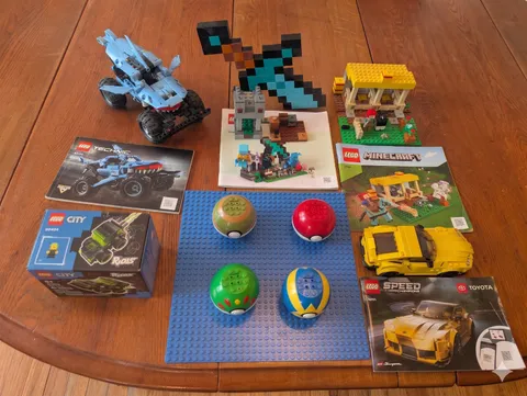 Mixed LEGO Lot: Technic (42134), Speed Champions (76901), Minecraft (21171, 2124