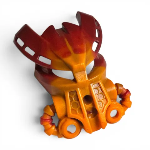 LEGO Bionicle Arthron Mask 57531pb01 Dark Red Orange Jaller Kanohi Mask