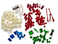LEGO Translucent Bulk Lot Clear Red Green Blue Trans Transparent Specialty Piece