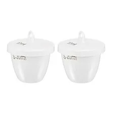 Porcelain Crucible Cup 20ml for Lid for Foundry Fusion Casting 2pcs
