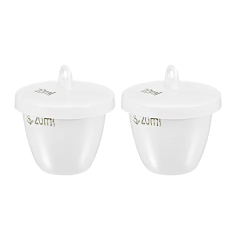 Porcelain Crucible Cup 20ml for Lid for Foundry Fusion Casting 2pcs