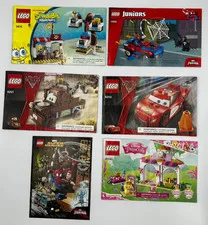 LEGO Instruction Manuals Lot 6 Disney Marvel SpongeBob Juniors Cars Princess