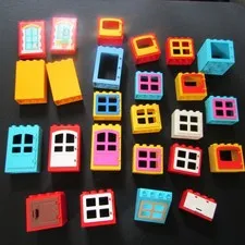 LEGO DUPLO Window Door Frame Lot Bulk Parts Pieces Crates Accessories 25 pcs