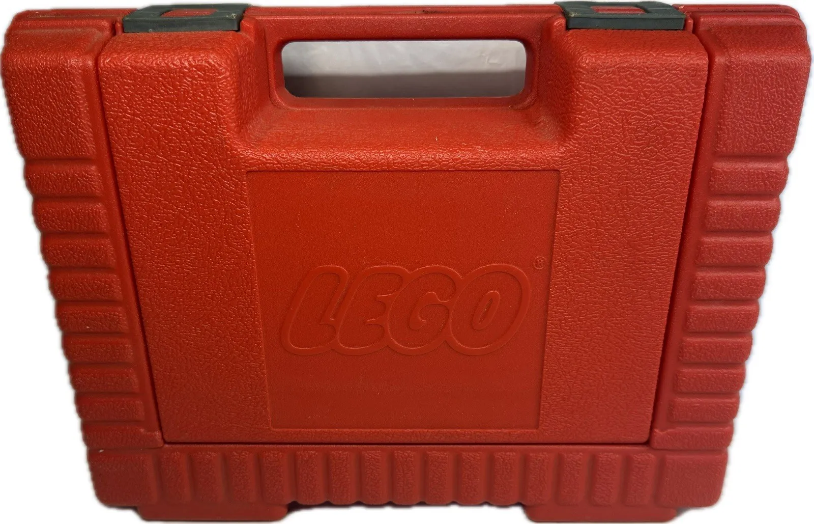 LEGO 1985 Vintage Red Plastic Storage Suitcase Carry Case 12" x 15"  Made in USA