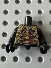 LEGO 973pb1751c01 NINJAGO Minifigure Torso Overlord Golden Master Skeleton Ribs
