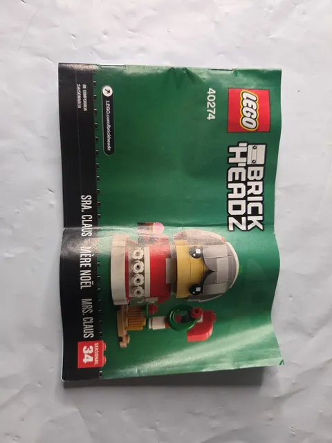 2018 LEGO 40274 BrickHeadz Mr. & Mrs. Claus instruction manual only
