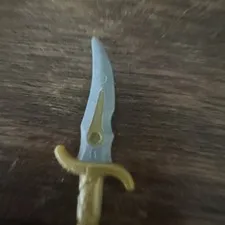 Lego Castle Pearl Light Gray Persian Dagger with Gold Hilt