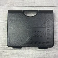 Vintage LEGO Storage Carry Case Black Hard Plastic 1997 Made in USA 12x10x3.5